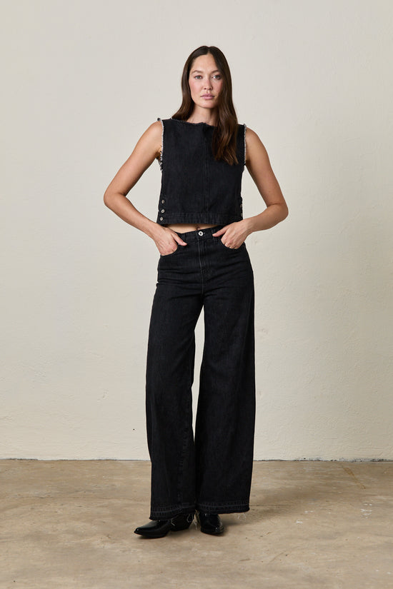 DELTA WIDE LEG JEAN / NOIR WASH