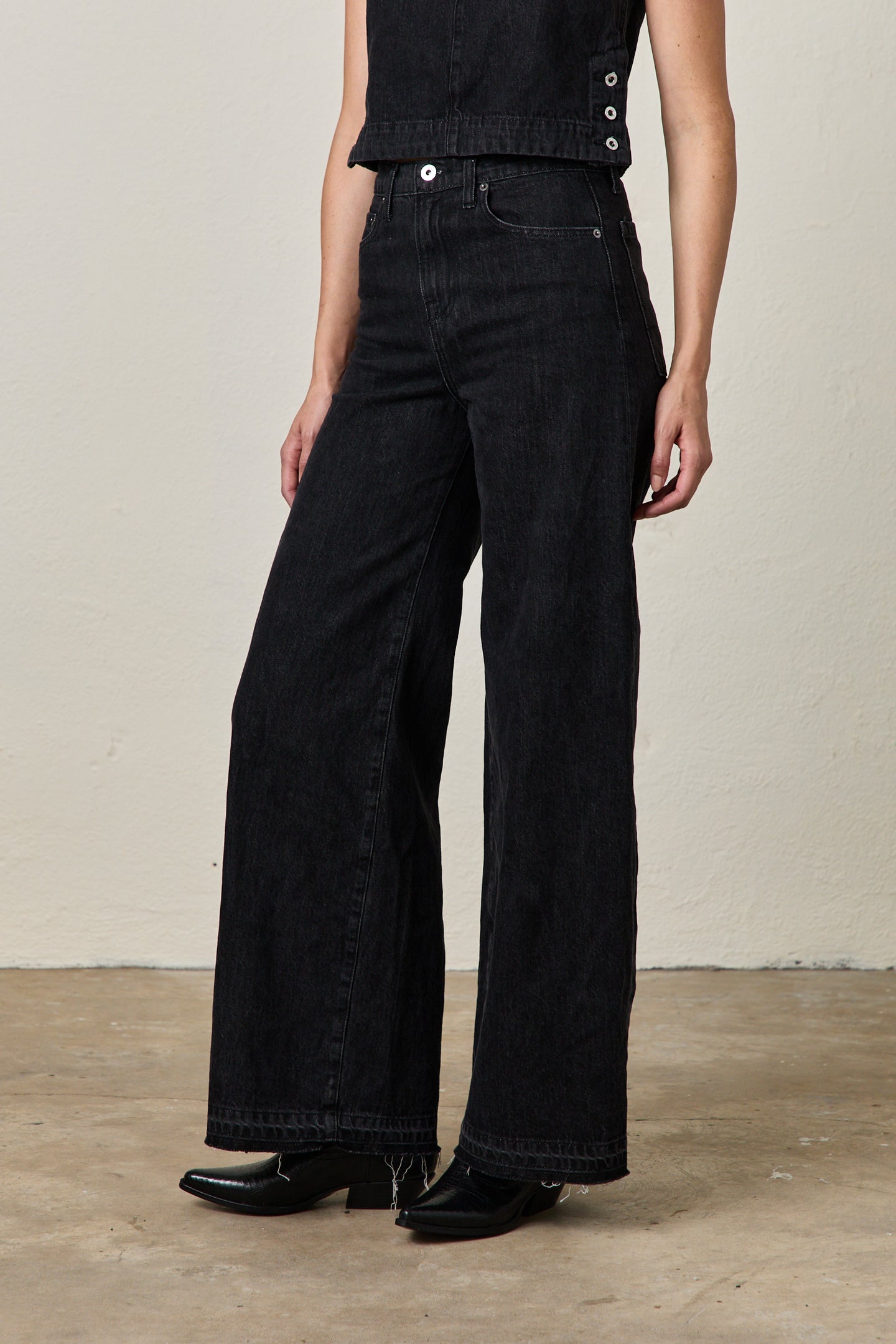 DELTA WIDE LEG JEAN / NOIR WASH