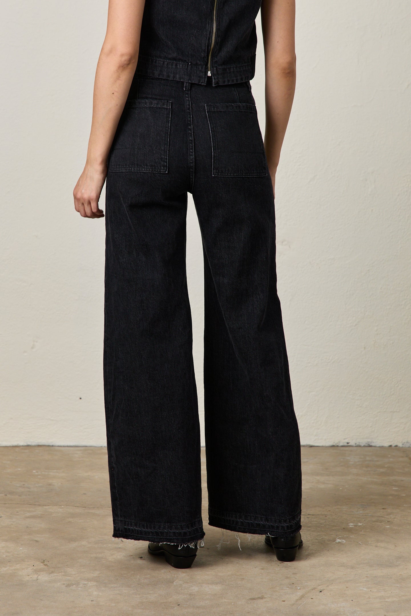 DELTA WIDE LEG JEAN / NOIR WASH