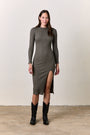 CARI RIB DRESS / OLIVE