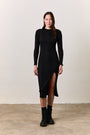 CARI RIB DRESS / BLACK