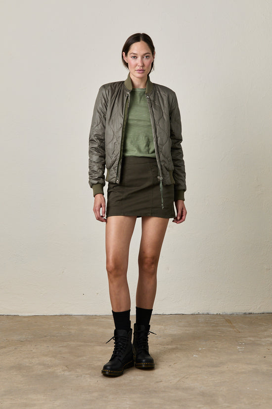 JOELLE MINI SKIRT / OLIVE