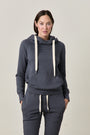 LISSE FITTED PULLOVER HOODY / STEEL GREY