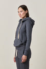 LISSE FITTED PULLOVER HOODY / STEEL GREY