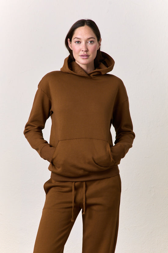 ELLIS RELAXED PULLOVER HOODY / ESPRESSO