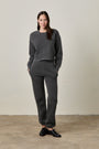 BLAKES RIB WAISTED SWEATPANT / FADED BLACK