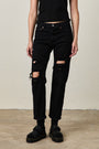 OWEN SLOUCHY STRAIGHT JEAN / OVERDYE BLACK DESTROY