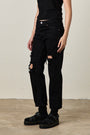 OWEN SLOUCHY STRAIGHT JEAN / OVERDYE BLACK DESTROY