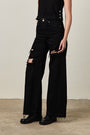 DELTA WIDE LEG JEAN / OVERDYE BLACK DESTROY