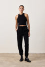 ISABELLA HIGH WAIST STRAIGHT LEG SWEATPANT / BLACK