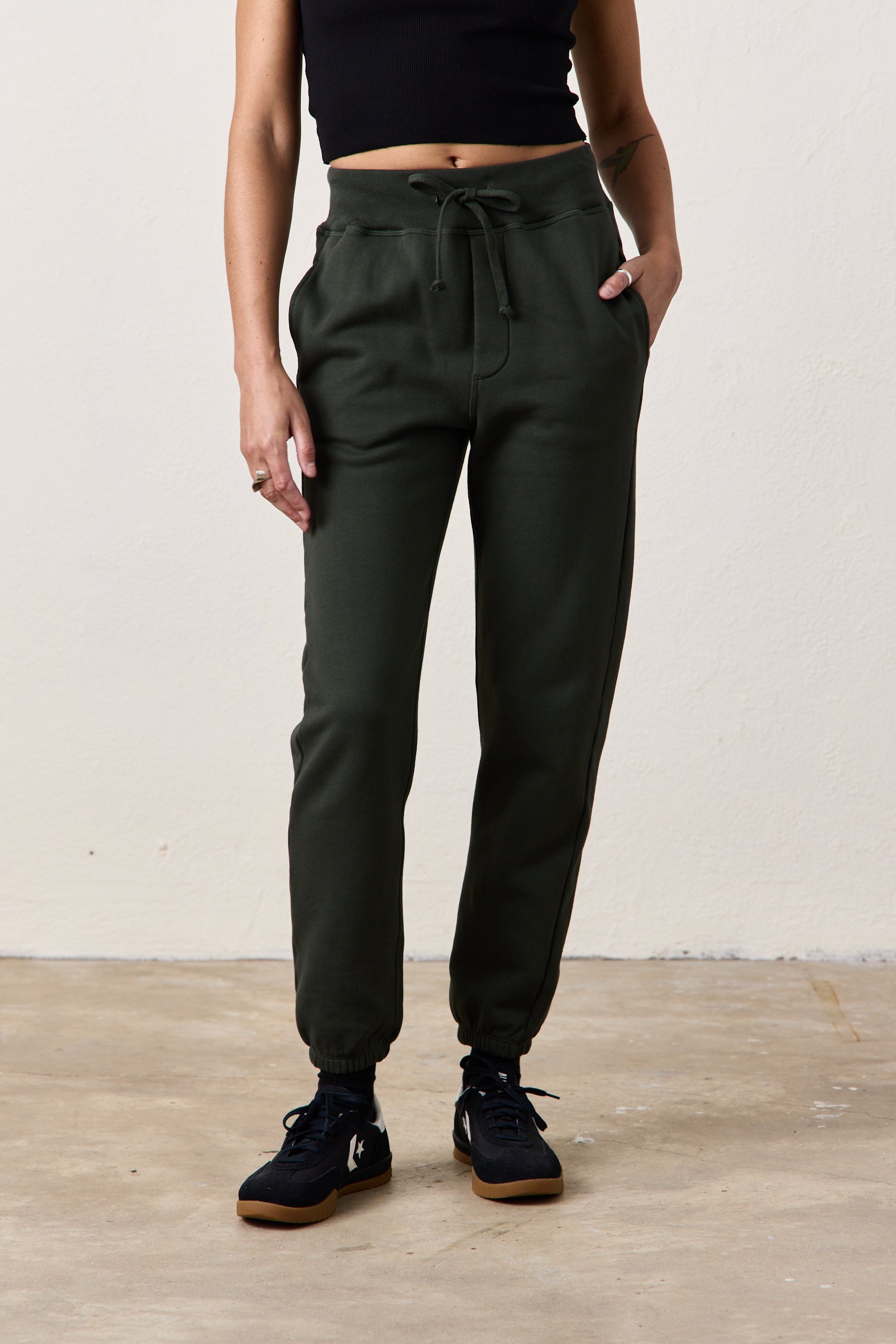 ISABELLA HW STRAIGHT SWEATS / DARK OLIVE – NSF Clothing