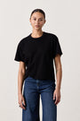 HARPER BOXY SLUB JERSEY TEE / BLACK