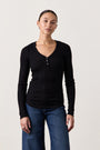 CODY RIB HENLEY / BLACK