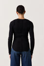 CODY VARIEGATED RIB HENLEY / BLACK