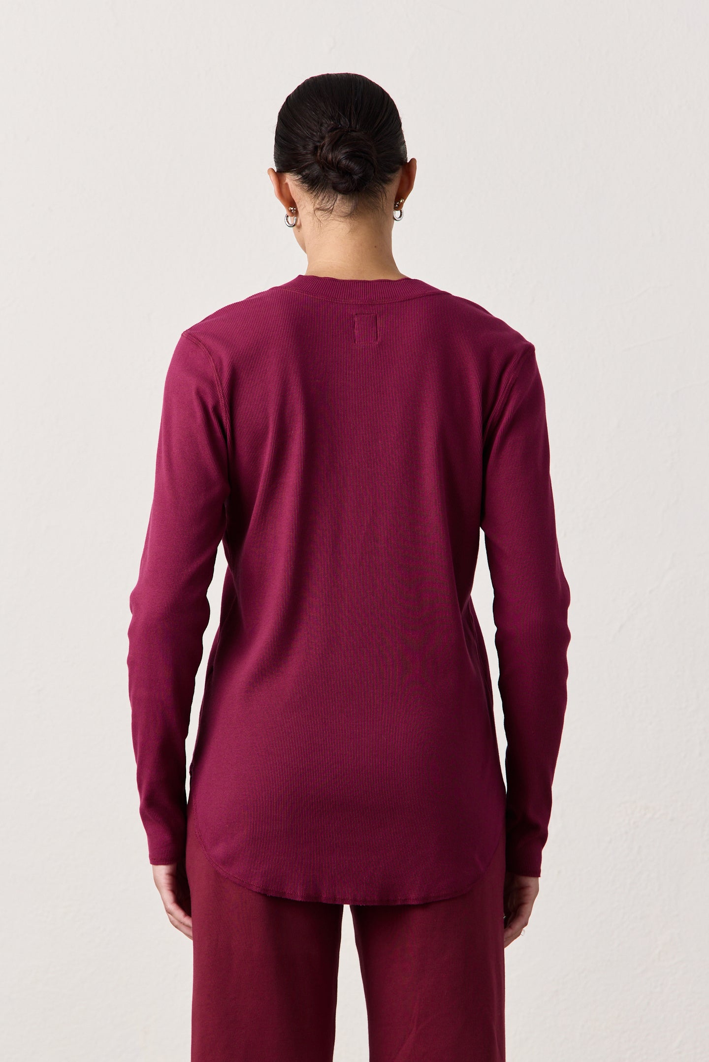 HAL RIB HENLEY / DARK CHERRY