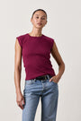 CHLOE FITTED RIB TEE / DARK CHERRY