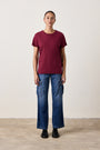 MOORE RELAXED SLUB JERSEY TEE/ DARK CHERRY