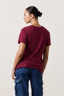 MOORE RELAXED SLUB JERSEY TEE/ DARK CHERRY