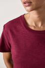 HARPER BOXY SLUB JERSEY TEE / DARK CHERRY