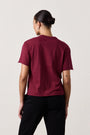 HARPER BOXY SLUB JERSEY TEE / DARK CHERRY