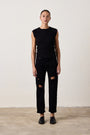 CHLOE FITTED RIB TEE / BLACK