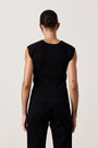 CHLOE FITTED RIB TEE / BLACK