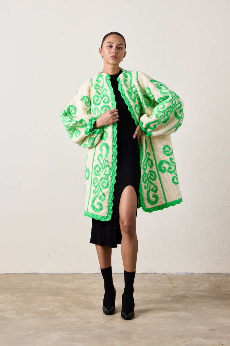 NSF X NM COCOON GREEK KEY GREEN