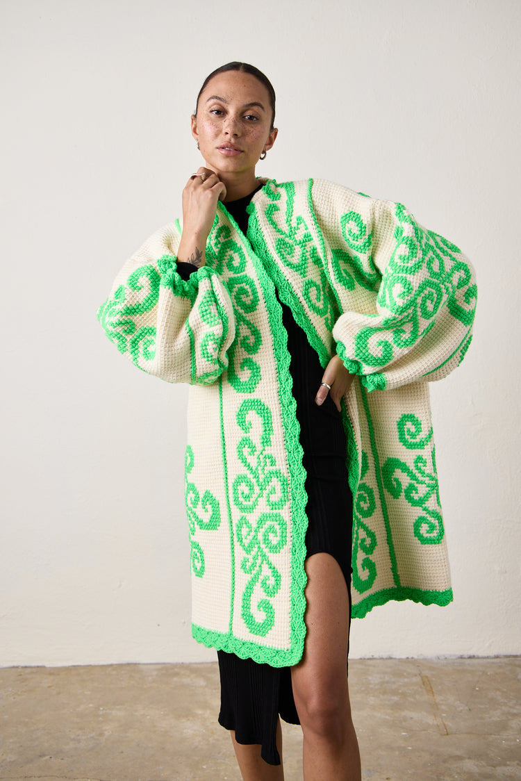 NSF X NM COCOON GREEK KEY GREEN