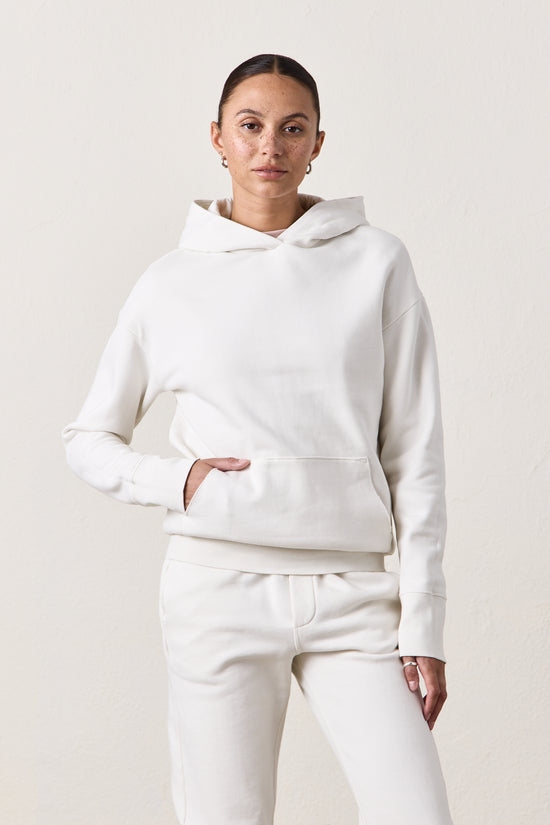 ELLIS FLEECE HOODY / SOFT WHITE