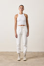 ISABELLA HIGH WAIST STRAIGHT SWEATPANT / SOFT WHITE