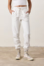 ISABELLA HIGH WAIST STRAIGHT SWEATPANT / SOFT WHITE