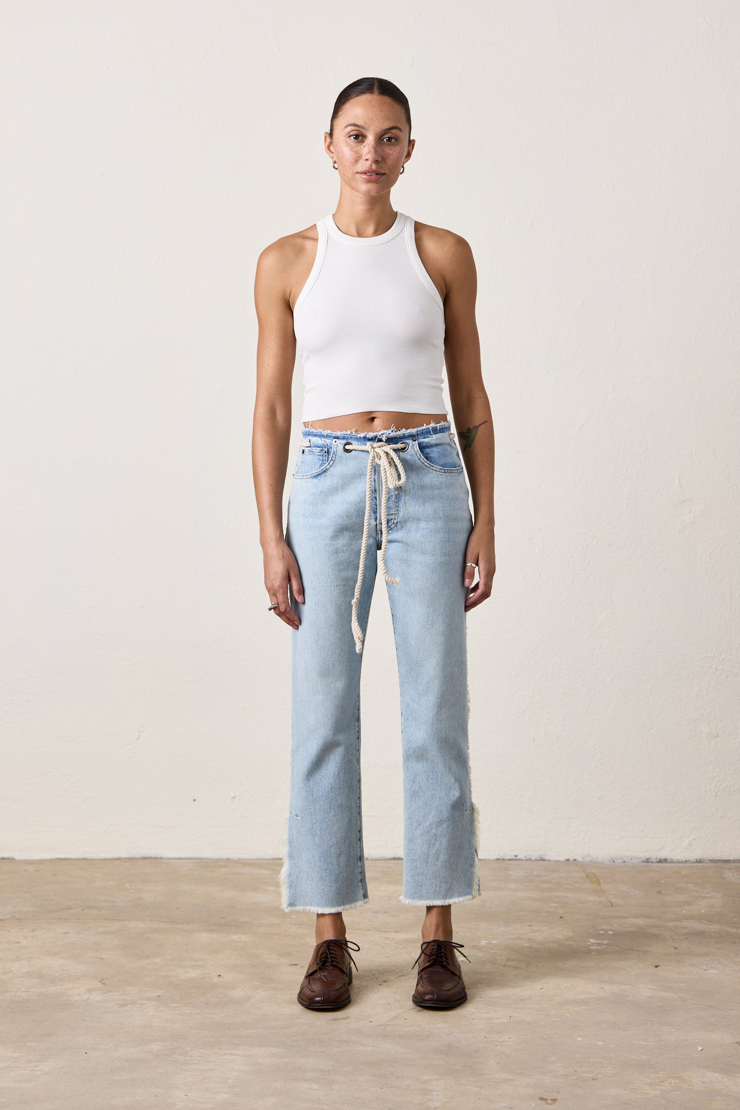 PENNY RELAXED TIE WAIST JEAN / SUNSHINE WASH