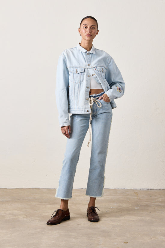 PENNY RELAXED TIE WAIST JEAN / SUNSHINE WASH