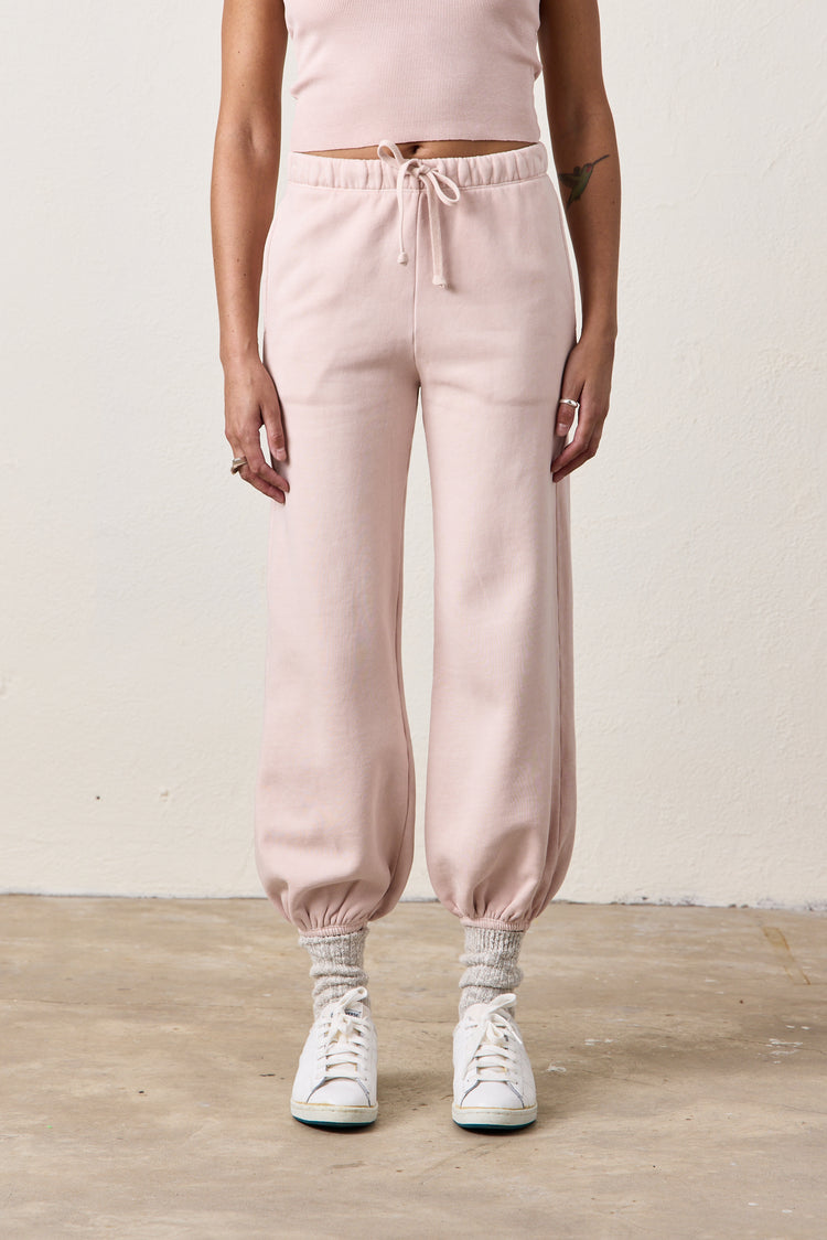 SHANE BILLOW COZY FLEECE SWEATPANT / ROSY