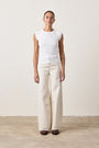 CHLOE FITTED RIB TEE / SOFT WHITE