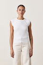 CHLOE FITTED RIB TEE / SOFT WHITE