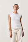 CHLOE FITTED RIB TEE / SOFT WHITE