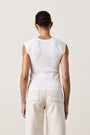 CHLOE FITTED RIB TEE / SOFT WHITE