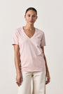 CORA V-NECK SLUB TEE / ROSY