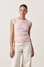 CHLOE FITTED RIB TEE / ROSY