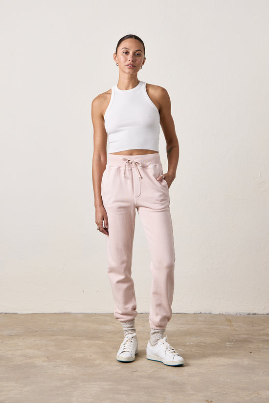 ISABELLA HIGH WAIST STRAIGHT SWEATPANT / ROSY