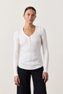 CODY RIB HENLEY / SOFT WHITE