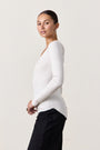 CODY VARIEGATED RIB HENLEY / IVORY