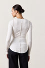 CODY VARIEGATED RIB HENLEY / IVORY