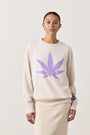 NSF X JA SWEET LEAF CASHMERE CREW / FEATHER