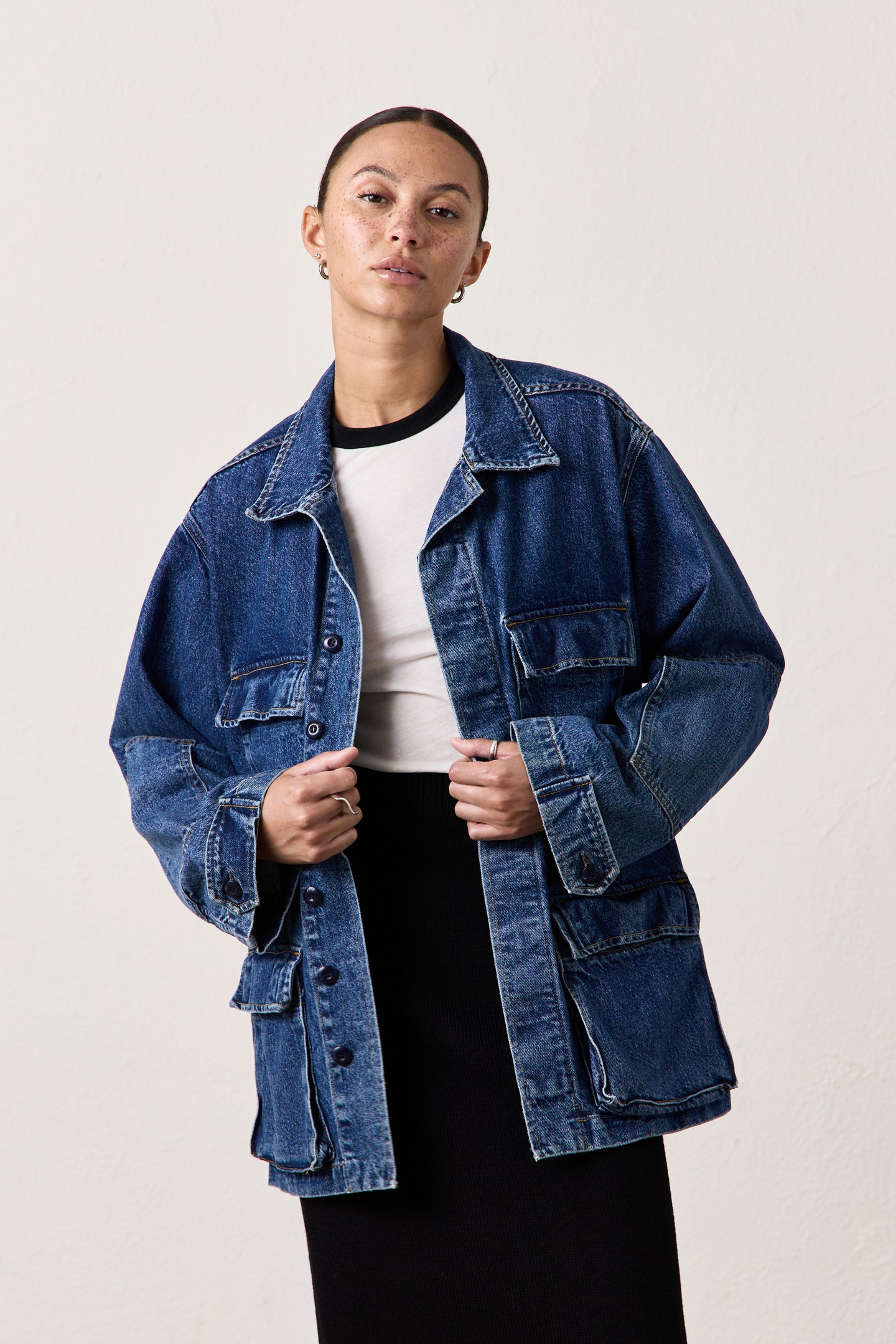 ROMEO OVERSIZED DENIM JACKET / BARNES WASH