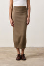 MARIE KNIT SKIRT / KHAKI