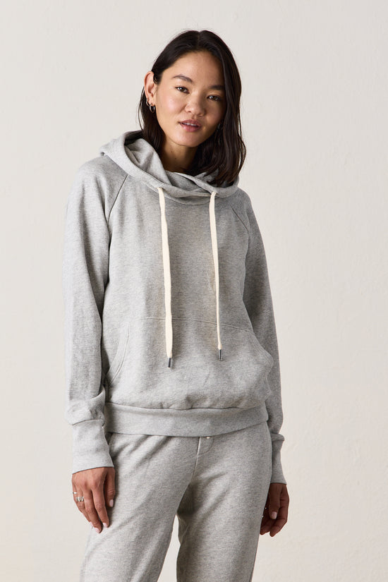 LISSE FITTED PULLOVER HOODY / HEATHER GREY