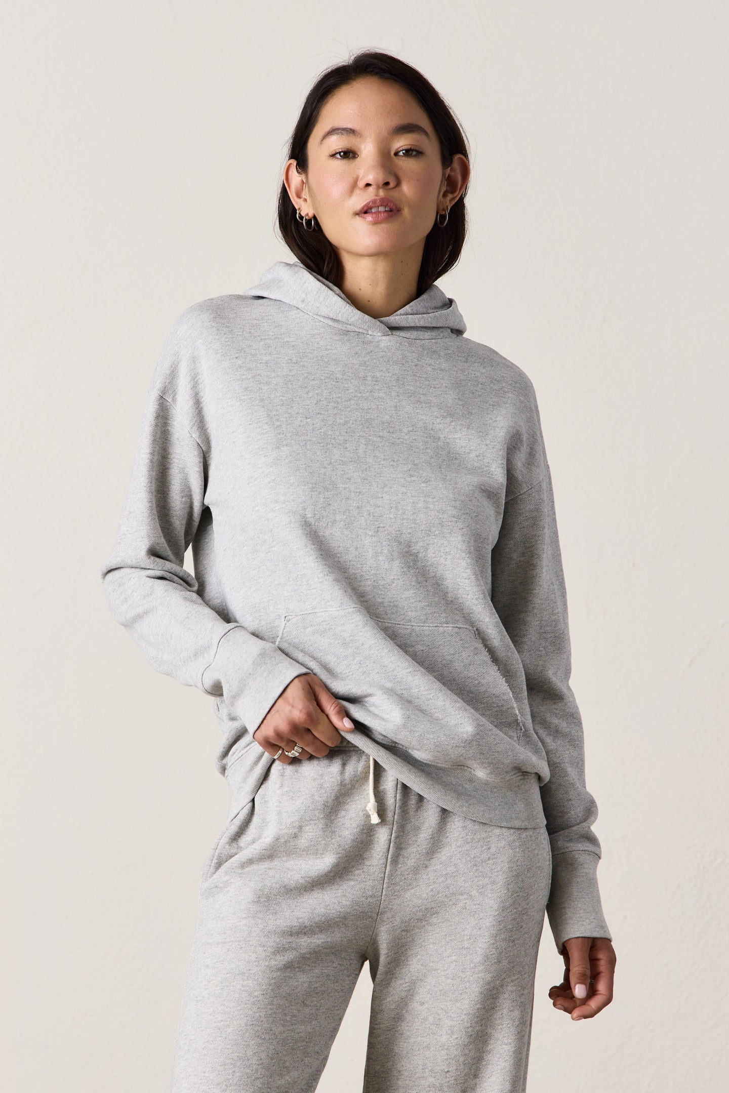 ELLIS RELAXED HOODY / HEATHER GREY