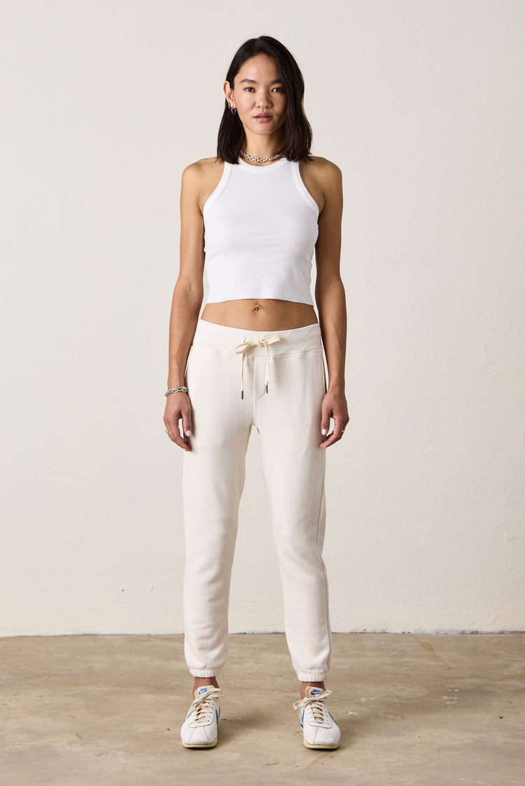 NSF Sayde Slim Loop Terry Sweatpant - Ivory